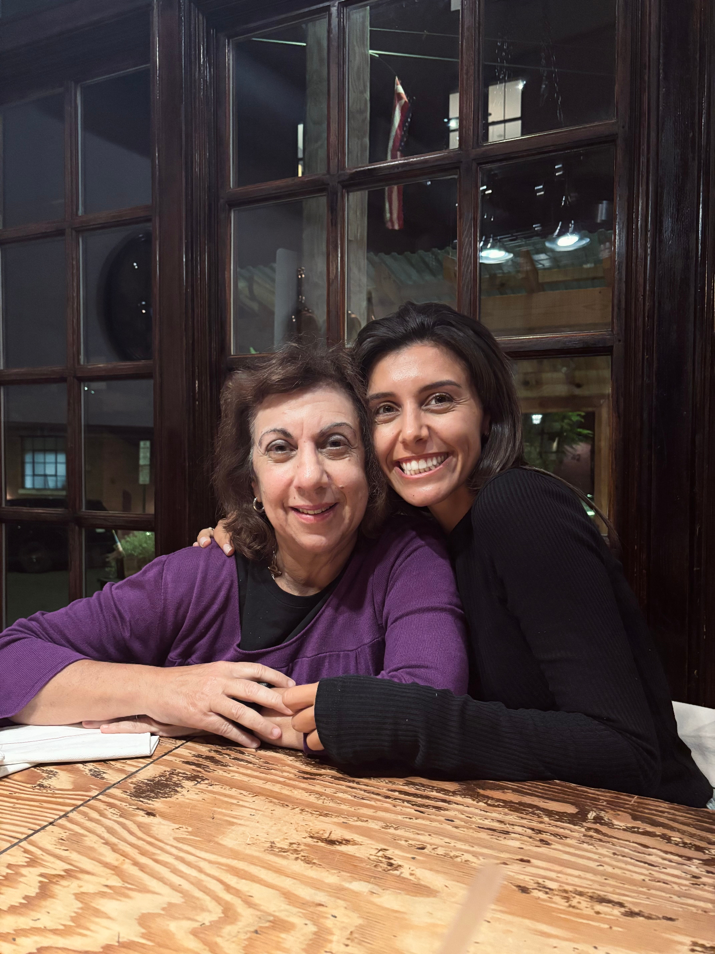 Ariela with her second mother, Colette.